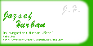 jozsef hurban business card